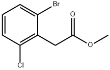 Benzeneacetic acid, 2-bromo-6-chloro-, methyl ester 结构式