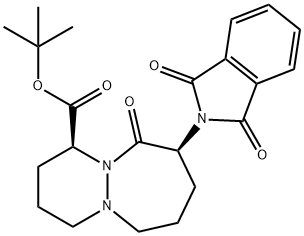 (1S,9S)-9-(1,3-二氢-1,3-二氧代-2H-异吲哚-2-基)八氢-10-氧代-6H-哒嗪并[1,2-A][1,2]二氮杂卓-1-羧酸叔丁酯 结构式