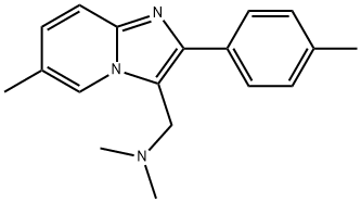 N,N,6-三甲基-2-(4-甲基苯基)咪唑并[1,2-Α]吡啶-3-甲胺 结构式
