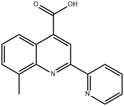 8-甲基-2-吡啶-2-基-喹啉-4-羧酸 结构式
