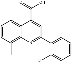 2-(2-氯苯基)-8-甲基-喹啉-4-羧酸 结构式
