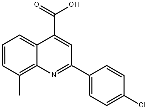 2-(4-氯苯基)-8-甲基-喹啉-4-羧酸 结构式