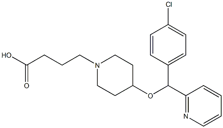 4-[(4-氯苯基)-2-吡啶基甲氧基]-1-哌啶丁酸 结构式
