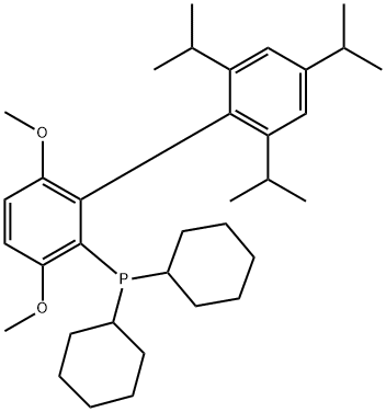 2-(二环己基膦)-3,6-二甲氧基-2'-4'-6'-三-I-丙基-11'-联苯 结构式