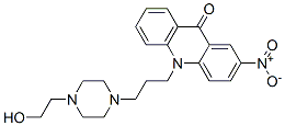 4-(3-(2-nitro-9-(10H)acridinon-10-yl)propyl)-1-piperazineethanol 结构式