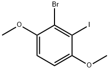2-溴-1,4-二甲氧基-3-碘代苯 结构式