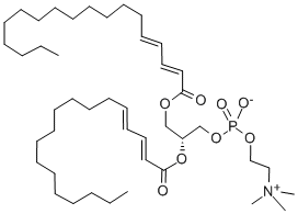 L-ALPHA-PHOSPHATIDYLCHOLINE, DI-TRANS-2, TRANS-4-OCTADECADIENOYL 结构式