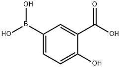 Benzoic acid, 5-borono-2-hydroxy- 结构式