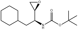 ((S)-2-环己基-1-((S)-环氧乙烷-2-基)乙基)氨基甲酸叔丁酯 结构式