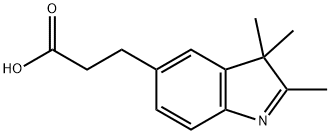 3-(2,3,3-三甲基-3H-吲哚-5-基)丙酸 结构式