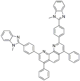 2,9-双[4-(1-甲基-1H-苯并咪唑-2-基)苯基]-4,7-二苯基-1,10-菲啉 结构式