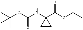 1-(BOC-氨基)环丙烷甲酸乙酯 结构式