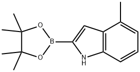 4-METHYLINDOLE-2-BORONIC ACID PINACOL ESTER 结构式