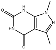 1,3-Dimethyl-1H,4H,5H,6H,7H-pyrazolo[3,4-d]-pyrimidine-4,6-dione 结构式