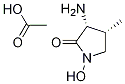 (3R,4R)-1-羟基-3-氨基-4-甲基-2-吡咯烷酮醋酸盐 结构式