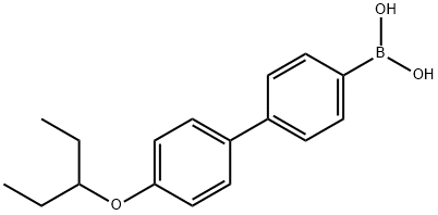 4-[4′-(3-戊氧基)苯基]苯硼酸 结构式