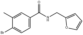 N-(FURAN-2-YLMETHYL) 4-BROMO-3-METHYLBENZAMIDE 结构式