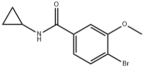 N-CYCLOPROPYL 4-BROMO-3-METHOXYBENZAMIDE 结构式