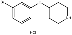 4-(3-BROMOPHENOXY)PIPERIDINE, HCL 结构式