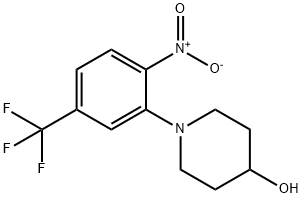 4-HYDROXY-1-(2-NITRO-5-TRIFLUOROMETHYLPHENYL)PIPERIDINE 结构式