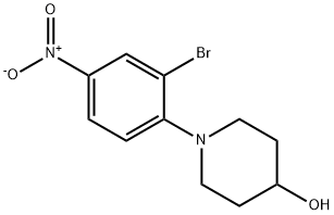 1-(2-BROMO-4-NITROPHENYL)-4-HYDROXYPIPERIDINE 结构式