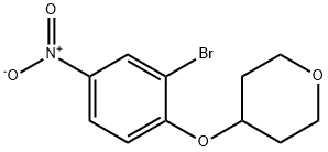 4-(2-溴-4-硝基苯氧基)四氢-2H-吡喃 结构式