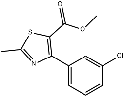 METHYL 4-(3-CHLOROPHENYL)-2-METHYLTHIAZOLE-5-CARBOXYLATE 结构式