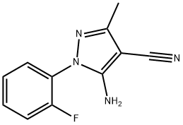 5-AMINO-4-CYANO-1-(2-FLUOROPHENYL)-3-METHYLPYRAZOLE 结构式