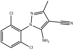 5-AMINO-4-CYANO-1-(2,6-DICHLOROPHENYL)-3-METHYLPYRAZOLE 结构式