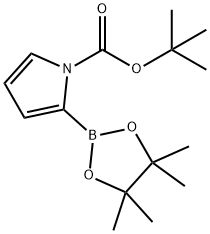 1-叔丁氧羰基-2-吡咯硼酸频呢醇酯 结构式