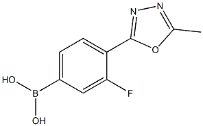3-Fluoro-4-(5-methyl-1,3,4-oxadiazol-2-yl)phenylboronic acid 结构式