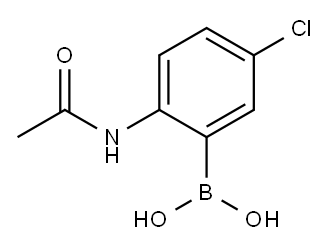 2-乙酰胺-5-氯苯硼酸 结构式