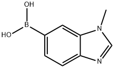 1-Methyl-1H-benzo[d]imidazol-6-ylboronic acid 结构式