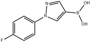 (1-(4-氟苯基)-1H-吡唑-4-基)硼酸 结构式