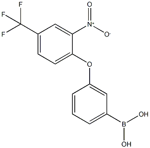 (3-(2-Nitro-4-(trifluoromethyl)-phenoxy)phenyl)boronic acid 结构式