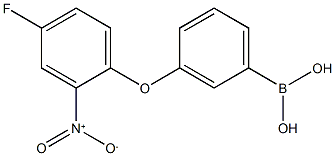 3-(4-Fluoro-2-nitrophenoxy)phenylboronic acid 结构式