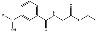 (3-((2-Ethoxy-2-oxoethyl)carbamoyl)-phenyl)boronic acid 结构式