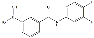 3-(3,4-Difluorophenylcarbamoyl)phenylboronic acid 结构式