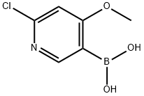 2-Chloro-4-Methoxypyridine-5-boronic acid 结构式