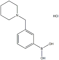 3-(哌啶-1-甲基)苯硼酸盐酸盐 结构式