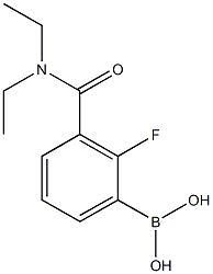 3-(Diethylcarbamoyl)-2-fluorophenylboronic acid 结构式