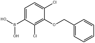 3-(BENZYLOXY)-2,4-DICHLOROPHENYLBORONIC ACID 结构式