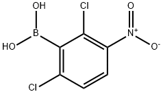 2,6-Dichloro-3-nitrophenylboronic acid 结构式