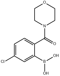 5-CHLORO-2-(MORPHOLINE-4-CARBONYL)PHENYLBORONIC ACID 结构式