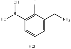 3-(AMINOMETHYL)-2-FLUOROPHENYLBORONIC ACID, HCL 结构式