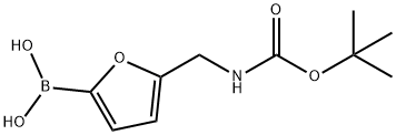 5-((BOC-AMINO)METHYL)FURAN-2-BORONIC ACID 结构式