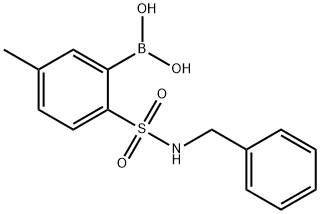 2-(N-BENZYLSULFAMOYL)-5-METHYLPHENYLBORONIC ACID 结构式