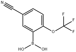 5-CYANO-2-(TRIFLUOROMETHOXY)PHENYLBORONIC ACID 结构式