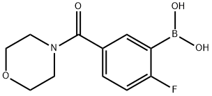 2-氟-5-(4-吗啉基甲酰基)苯硼酸 结构式