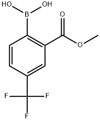 2-(METHOXYCARBONYL)-4-(TRIFLUOROMETHYL)PHENYLBORONIC ACID 结构式